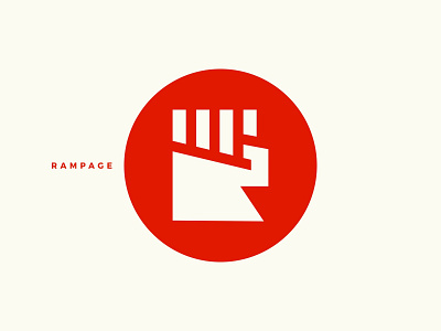 Rampage creative logo insurgent letter r logo logo design logo inspiration monogram r hand logo rampage rebel simple logo