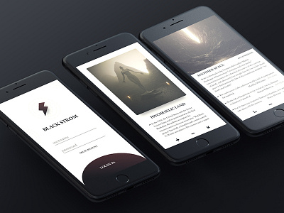 Black Storm Application Conceptual Design app interest ue ui ux
