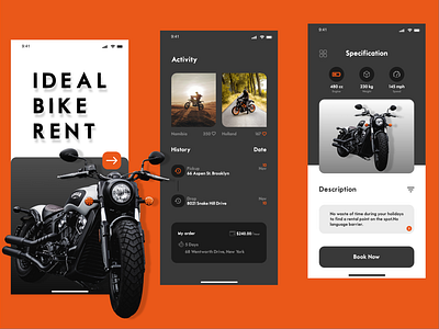 Motorcycle - Mobile App Design by Nilsu Yilmaz on Dribbble