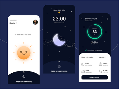 Sleep Tracking App Design