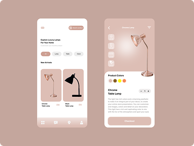 Lamp Product - Mobile App Design