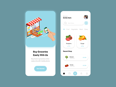 Online Grocery Shopping Mobile App Design