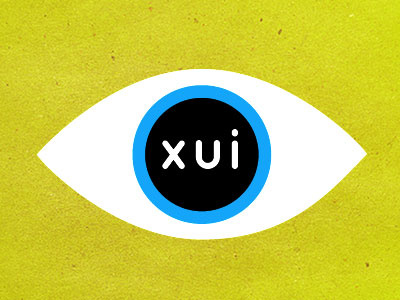 XUI Logo eye interface logo palette pupil type vector