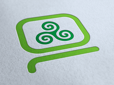 Computer Museum of Ireland Identity celtic computer green icon identity letterpress logo minimal pictogram