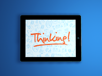 Thinking! apple blue handwriting ipad marker sketch type typeface typography wireframe
