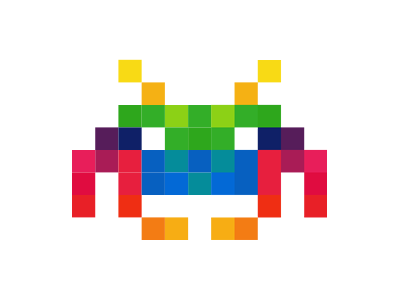 Pixel Invader avatar game mosaic pixel space invader tiles