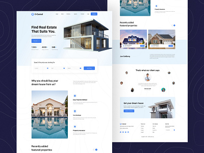 Real Estate - Landing Page apartement architecture building home house landing page properties property property management real estate real estate agnecy real estate ui residence ui ui design uiux ux ux design web website design