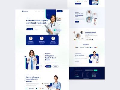 Medicare - Medical Landing Page clinic consultant doctor doctors health healthcare homepage hospital landingpage medical medical care medical landing page medicine online doctor patient service treatment ui uiux website design