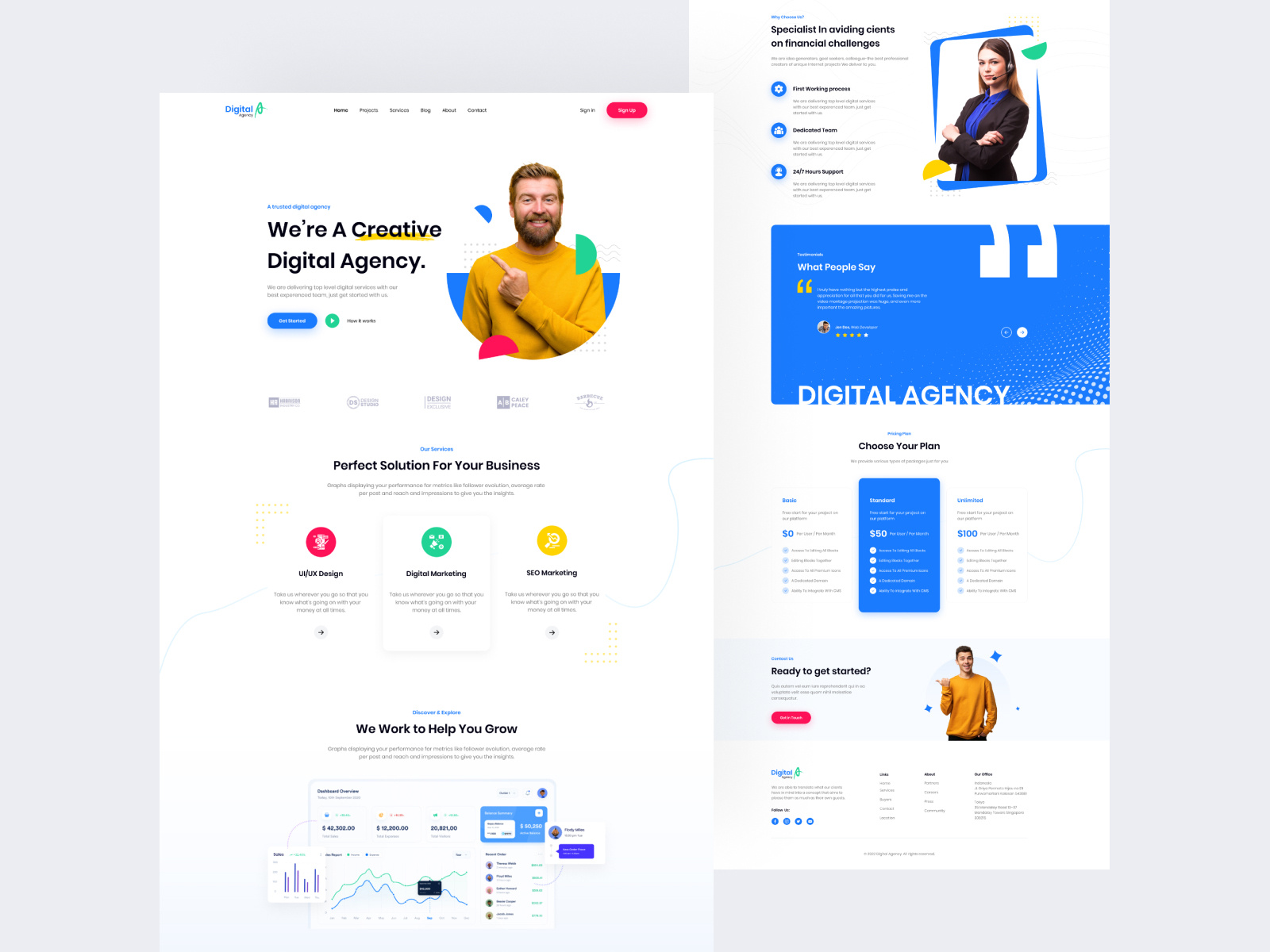 Digital Agency - Website Landing Page by Abid Rahman on Dribbble