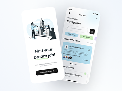 Job Finding - App design
