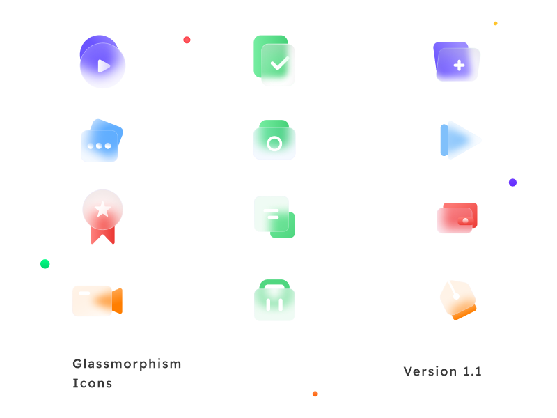 Glassmorphism Icons | Version 1.1 by Abid Rahman on Dribbble