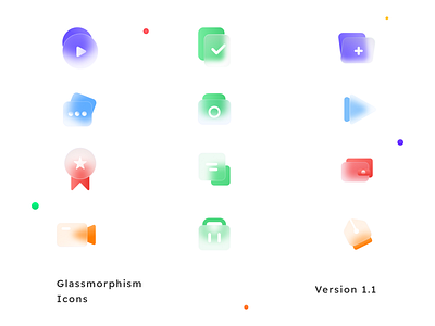 Glassmorphism Icons | Version 1.1