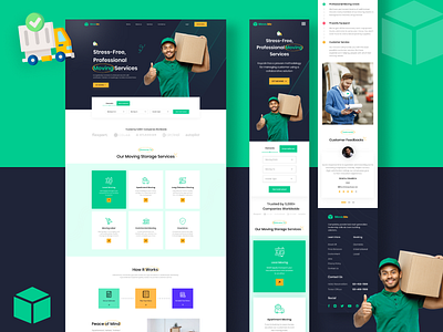 Moving Landing Page branding delivery homepage move moving ui uidesign uiux web design