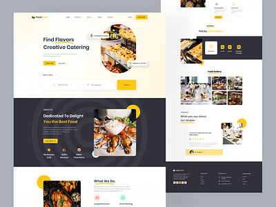 🍱 Food Catering Website Design.👌 booking service cafe catering delivery eating ecommerce food app food catering food delivery food order food takeaway healthy hero section landing page organic restaurants ui uiux webdesign website design