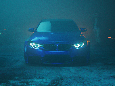 035 . Ice 3d bmw bmwf82 cinema 4d digital art f82 neon neon lights nocturnal octane render outrun render visual