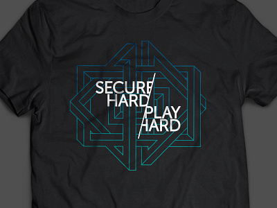 Secure hard - Play hard logo t shirt