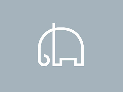 Elephant animal characters design elephant geometric icon illustration logo person vector zoo