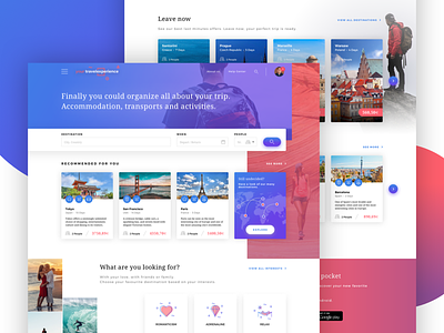 Your Travel Experience - Homepage Concept art direction daily ui holiday transit tracker travel finder trip ui design ux design visual design