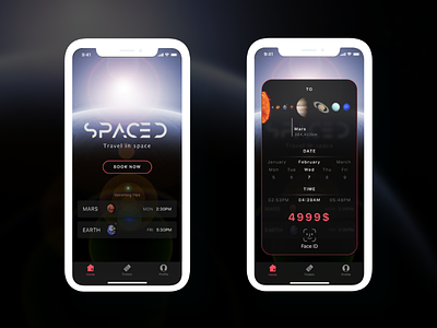 Space Travel App iphonex space spacedchallange tickets travel