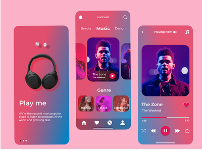 Music App app design ui ux