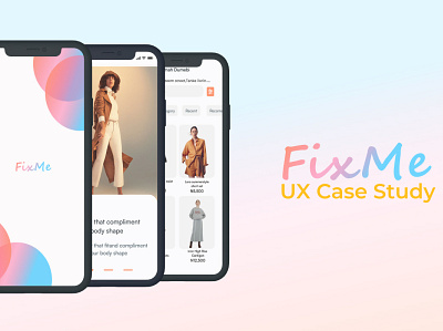 Fix Me app branding design fashion graphic design ui uiux ux