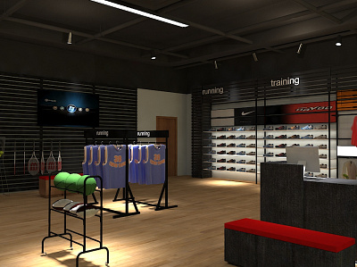 3D Interior Rendering of Sports Store - 3D Architectural Renderi 3d animation studio in ahmedabad 3d walkthrough companies 3danimation 3darchitecturalwalkthrough 3dexteriorrendering 3drenderindservices