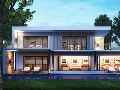 Modern Dream House 3D Architectural Rendering