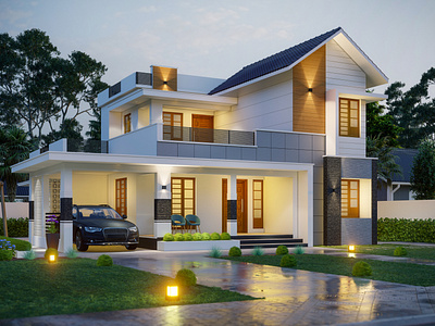 3D Exterior Rendering Services of Dream Home