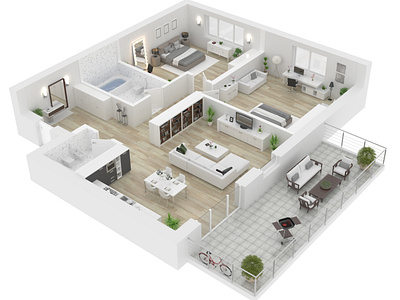 Turns Your Flats More Fabulous With 3D Floor Plan Rendering..!!!