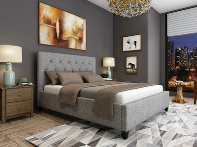 Amazing 3D Interior Rendering and Visualization of Bedroom