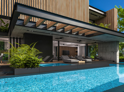 3D Interior visualization of Luxury Villa with Pool area 3d animation studio in ahmedabad 3d walkthrough companies 3darchitecturalwalkthrough 3dexteriorrendering 3drenderindservices