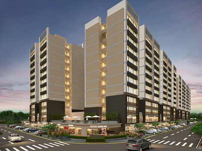 High Rise 3D Architectural Rendering of Commercial Building