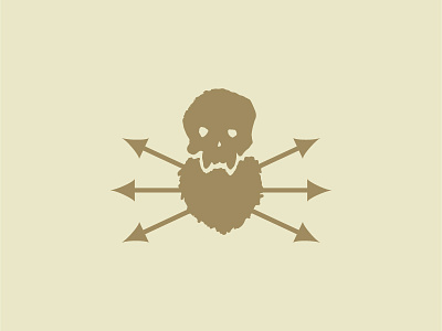 Flojoso Beard arrow beard illustration logo skull