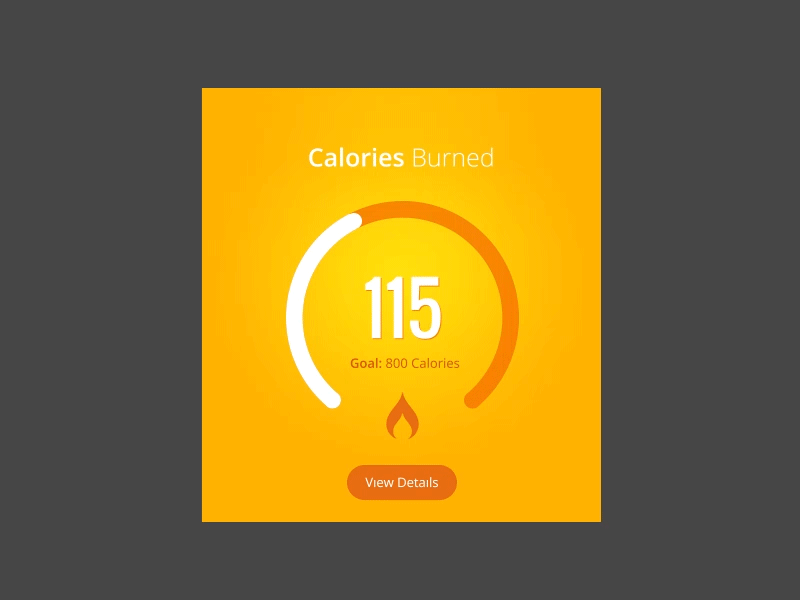 Calorie Counter after effects animation calorie motion orange test ui