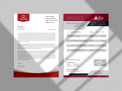 Invoice and Letterhead Design branding business card graphic design invoice design letterhead design ms word