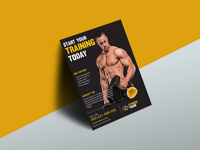 Fitness Training Flyer brand identity branding design brochure design business card business flyers fitness flyers flyers graphic design logo logo design logomaker powerpoint design presentation design printing design stationary design template