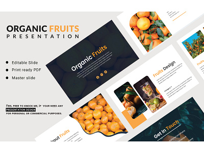 Presentation Design I Organic Fruits PPTX branding branding design business food fruits presentation google slide graphic design logo logo maker modern natural pitch desk powerpoint ppt ppt design ppt slide presentation slide presentation ui design web design