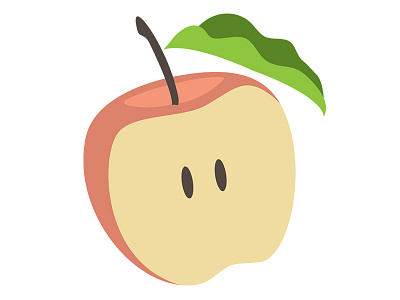 Apple flavour fruit icon logo