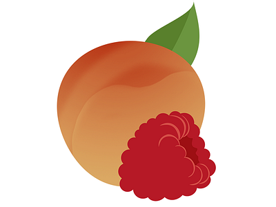 Peach and Raspberrry flavicon flavour fruit icon logo packaging tasty