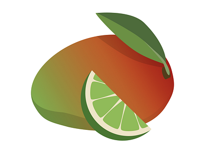 Lime & Mango flavicon flavour fruit icon logo packaging