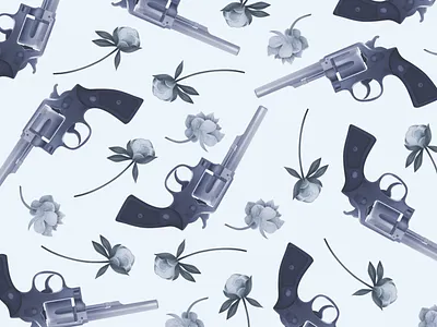 Guns book book art books illustration collage digitalart finland finnish flower gun illustration pattern print wacom