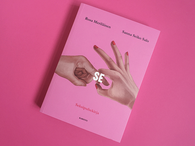 Book cover book book art bookcover books illustration branding color cover design digitalart finland finnish girly illustration pink print woman