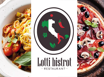 Lotti bistrot. Italian restaurant branding design graphic design illustration logo vector