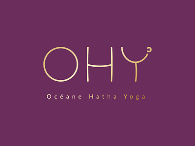 Océane Hatha Yoga branding design graphic design logo vector