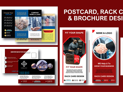 Post Card/brochure/rack card design brochure eddm flyer post card rack card vector