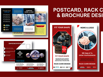 Post Card/brochure/rack card design brochure eddm flyer post card rack card vector