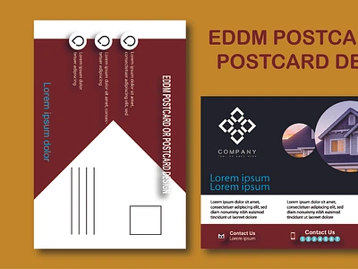 Post Card design eddm graphic design illustration logo rackcard tag vector tracing