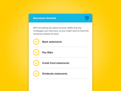 Checklist analysis banking checklist experience form insurance ui