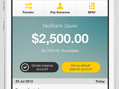 Account Details app banking ios mobile money payments savings ui