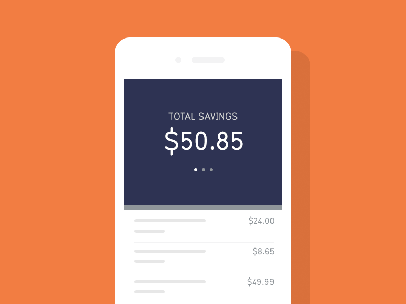App onboarding card illustrations ios mobile payments savings ui